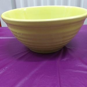 Vtg. Olive Green Ringed Bowl/ USA